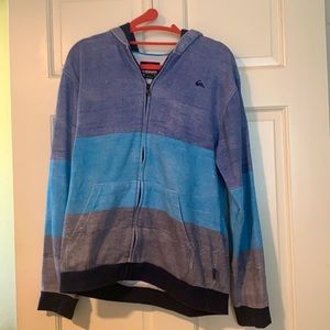 Quicksilver boy zippered hoodie blue/why/turq